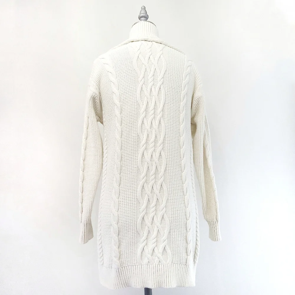 Aritzia Sunday Best Demi Chunky Cable Knit Ribbed Sweater Dress - Picture 12 of 14